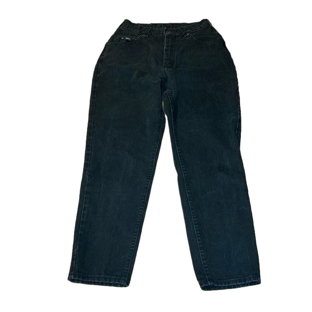 Lee High-waisted Tapered Mom Jeans, Black, 10 short